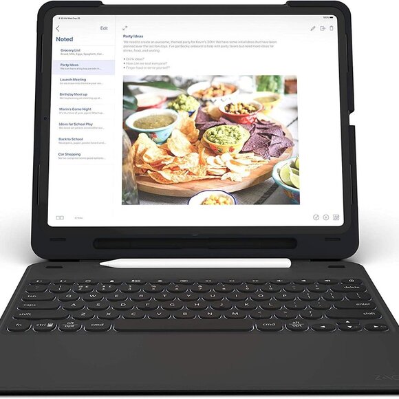 ZAGG SLIMBOOK ULTRATHIN KEYBOARD IPAD PRO 12.9 BLACK Apple 2 attachable pieces - Picture 3 of 12